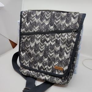 Eddie Bauer Tech Travel Bag crossbody iPad NWT black & gray